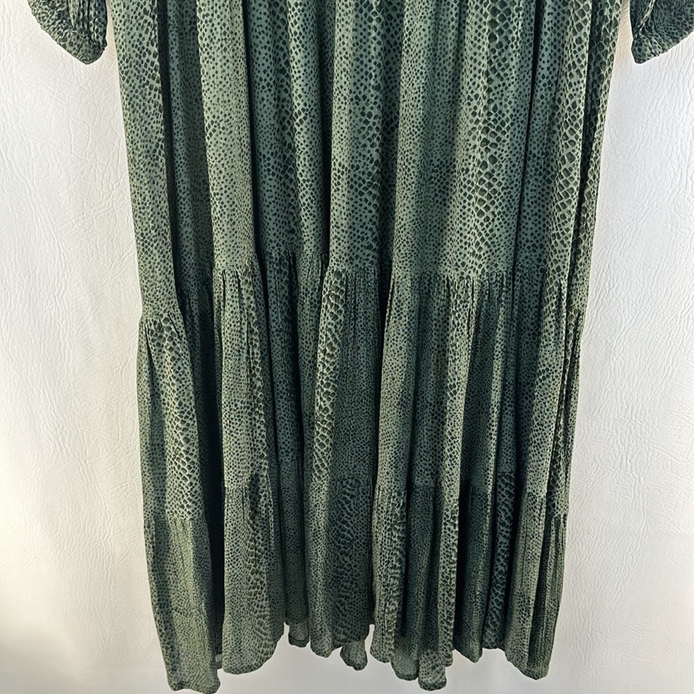 Karyn Seo Snake Print Long Sleeve Tiered Maxi Dress - Picture 3 of 12